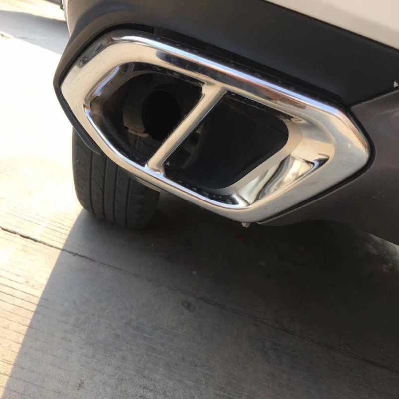 For LEXUS RX 200T 350 450H 450HL 2016-2022 ABS Chrome Rear Exhaust Muffler Tail End Pipe Cover Trim Auto Accessories