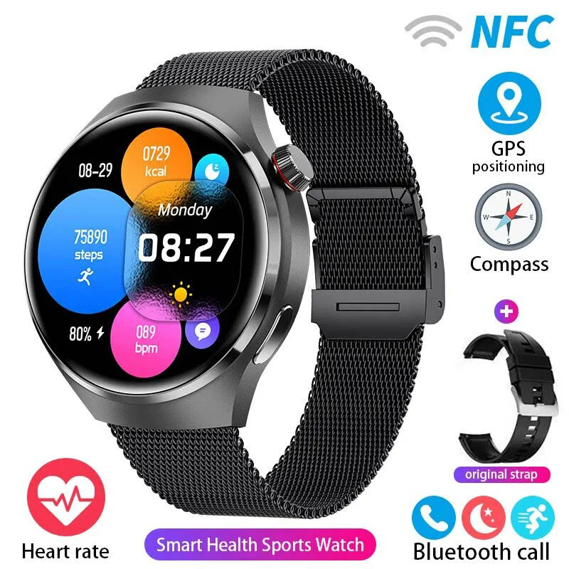 

Смарт-часы GT4Pro, подсчет шагов, отслеживание расстояния, беспроводной вызов, умные часы, мониторинг сна, сенсорные спортивные умные часы, мужские