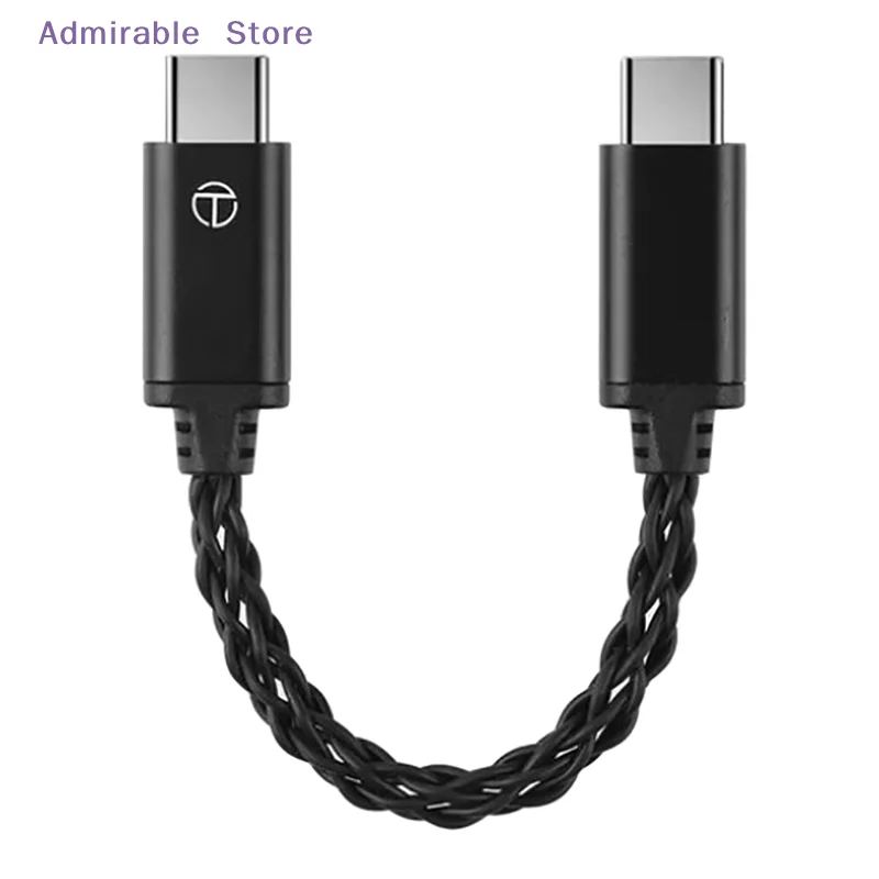 [W]TRN TO Type C To Type C DAC  Upgrade Cable Hifi Adapter Earphone lifier 8Strand Silver-Plated Wire For TRN TE PRO Phones