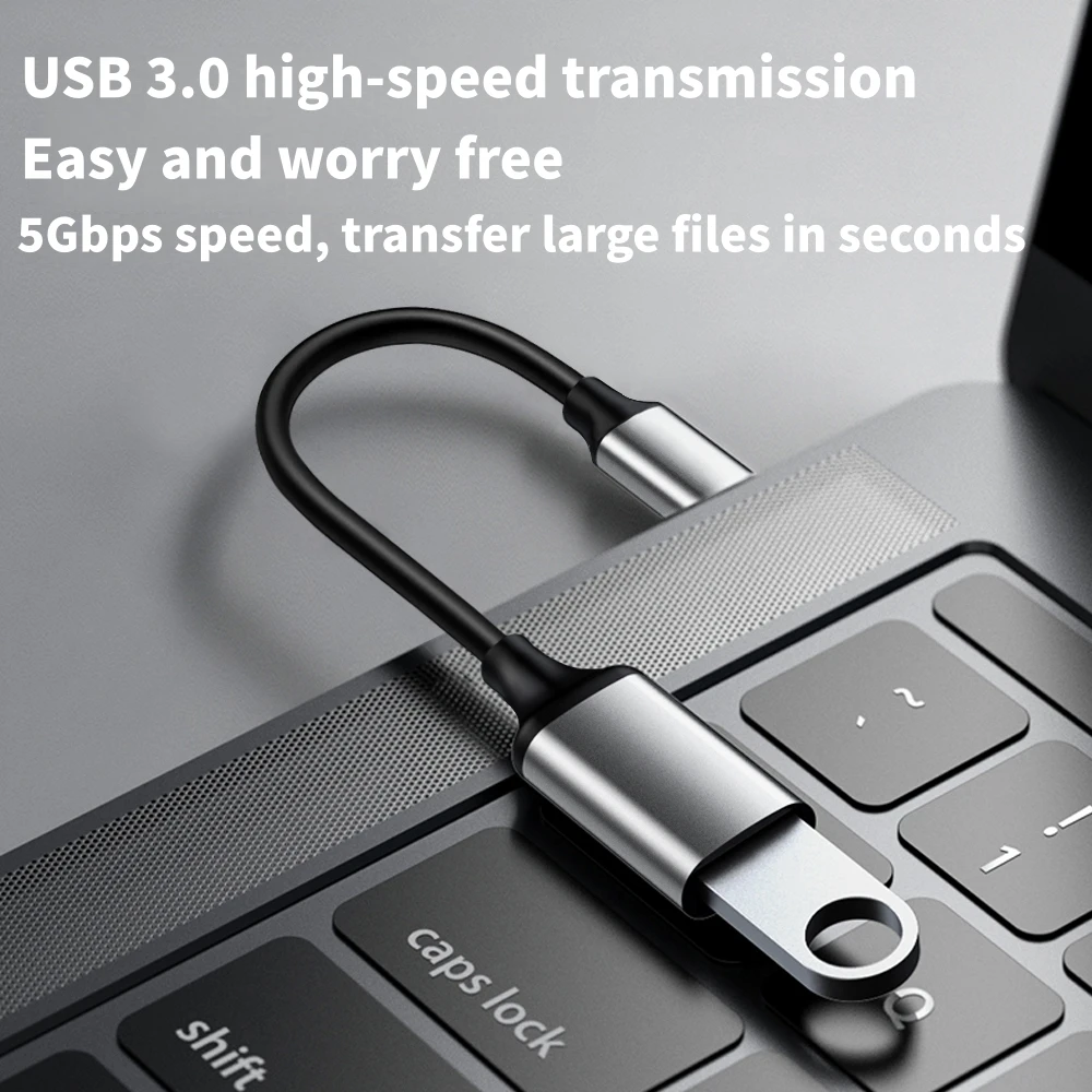 KUBIE USB C to USB A Dapter OTG Cable Type C Male to USB 3.0 2.0 Female Cable for MacBook Pro Samsung Type C Adapter