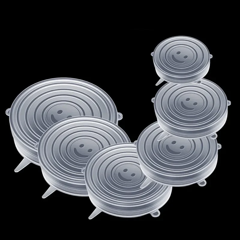 6Pcs Food Grade Silicone Prese - Silicone Stretch Lid 评论和价格
