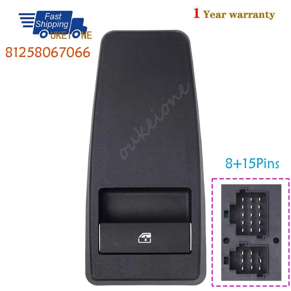 

81258067066 For MAN TGS TGX TGA TGL TGM Truck assenger Side Window Regulator Switch Button Car Accessories