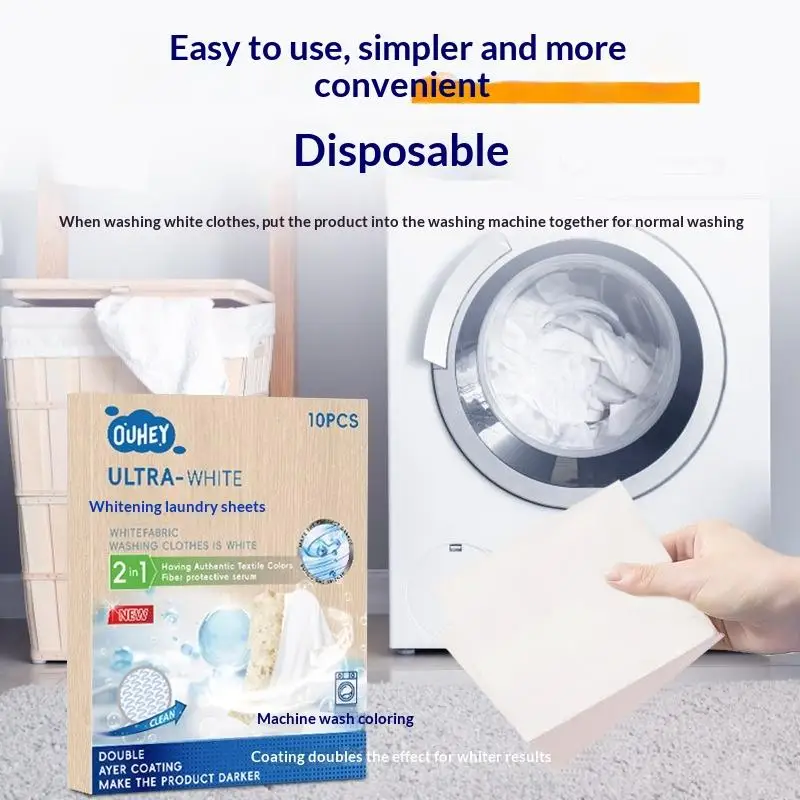 

10PCS Laundry Color Catcher Sheets – Dye-Trapping Paper Prevents Color Bleeding & Mixing in Mixed Loads, Protects Fabrics