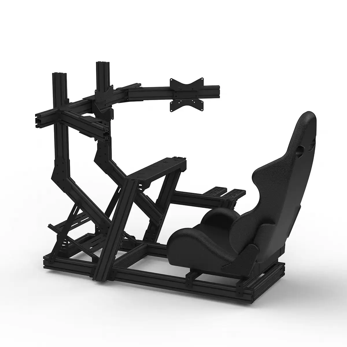 Sim Racing Chassis Stand 6000 Series Aluminum Profile 4080 40120 40160 Single/Triple Monitor Stand Cutting Welding