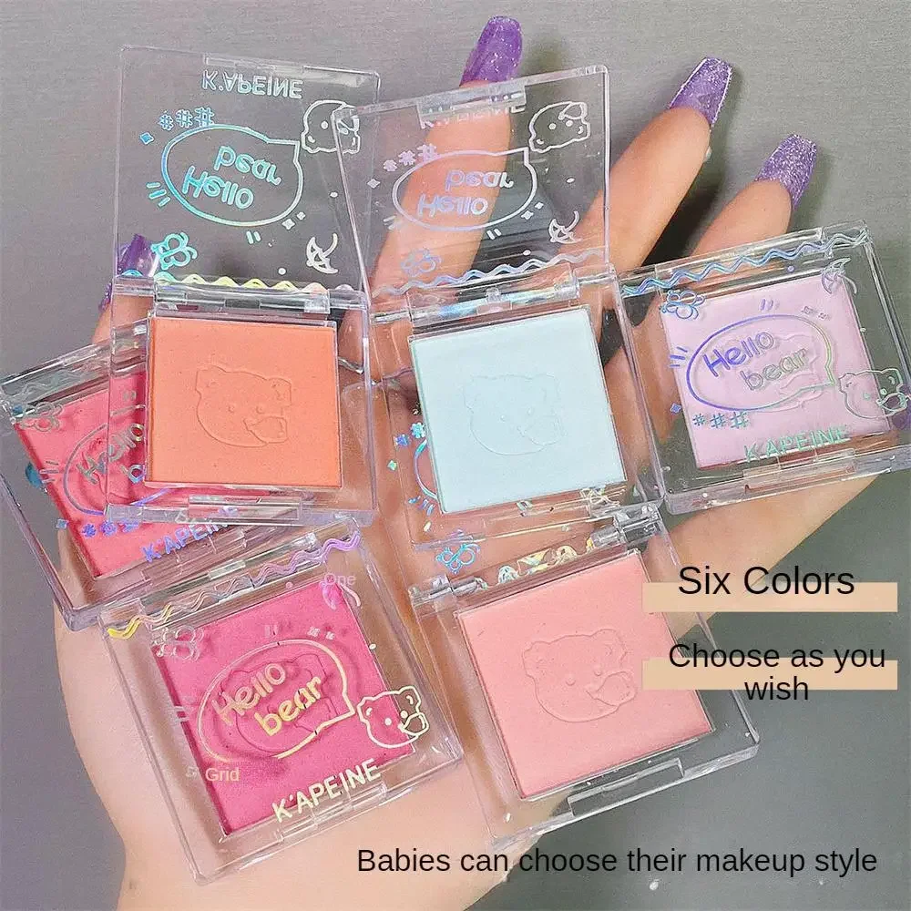 Heallor Monochrome Blush Face Mineral Pigment Peach Orange Nude Pink Blue Matte Natural Blush Contour Shadow Cheek Blusher Cosme