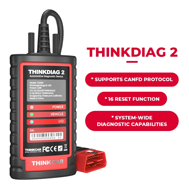 

All Auto Brands Ecu Testing Functional Vehicle Obd2 Scanner Car Thinkdiag 2 Diagnostic Tool