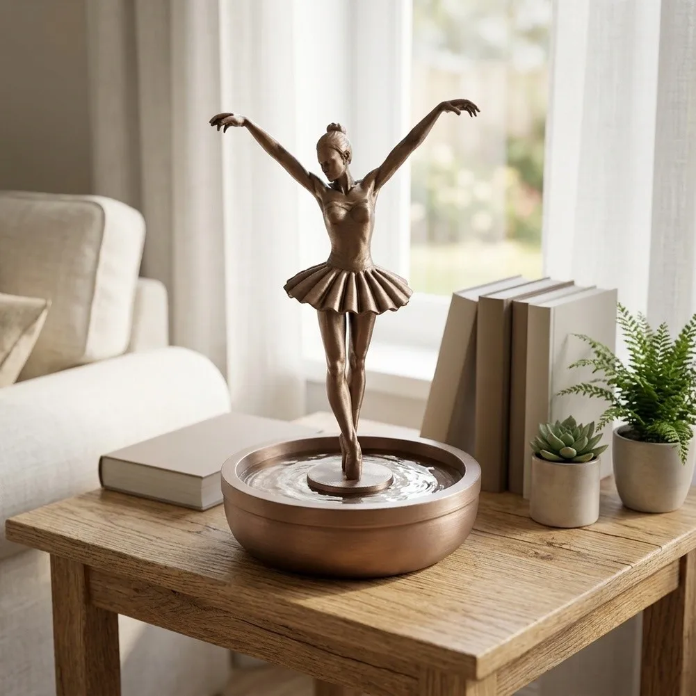 Decorative Item For Home Office Ballet Dancer Resin Art Figure As Shown Table Decoration Graceful Artistic Representation
