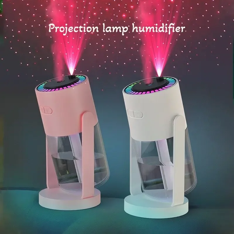 Star Projector Humidifier 280ml - USB-C Quiet Mist, Adjustable Nozzle & Stand, Night Light Galaxy Lamp for Bedroom, Baby Nurse