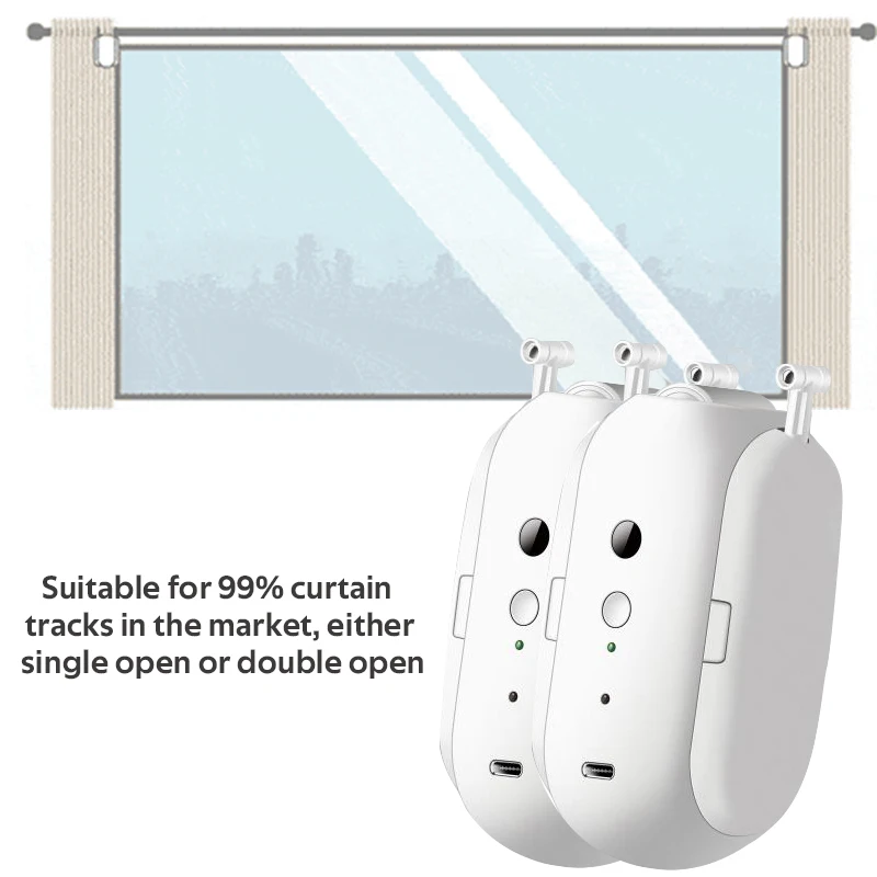 Smart round Opener for Smart Home Curtains Works with Alexa and Wifi Compatible with Alexa Smart Curtain Driver Robot