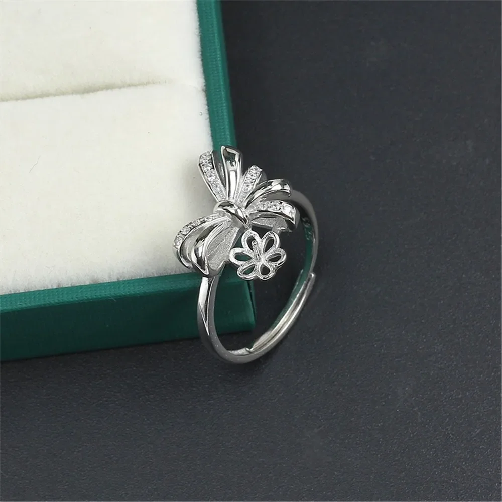 Solid S925 Sterling Silver Pearl Ring Settings Findings & Accessories  for Jewelry Making Bulk Wholesale Craft Supplies No Pearl