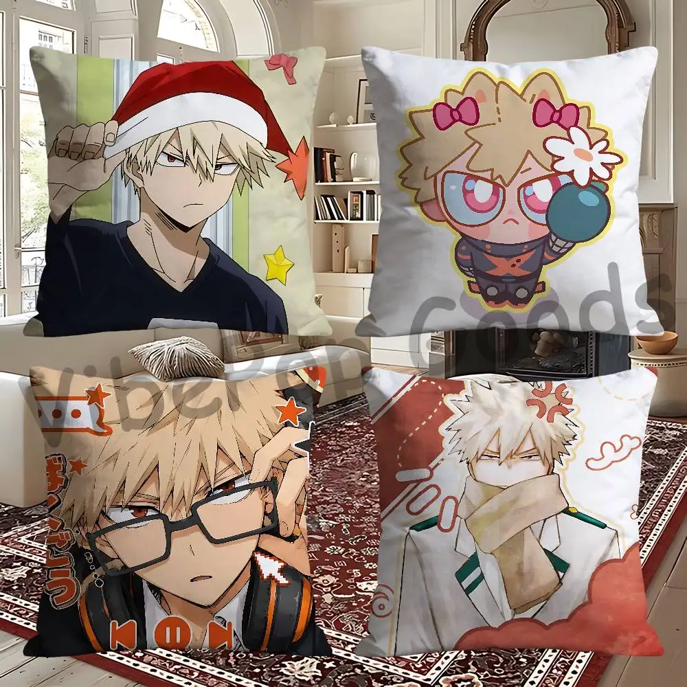 K-Katsuki B-Bakugo 30x30 60x60 40x40 45x45 50x50 cm Pillow Case Holiday Print Cushion Cover Home Textile