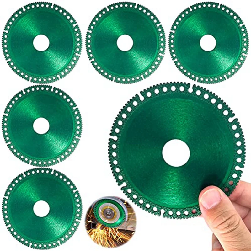 

6PCS Composite Multifunctional Grinder Blades, Indestructible Disc For Rock Slabs,Tiles