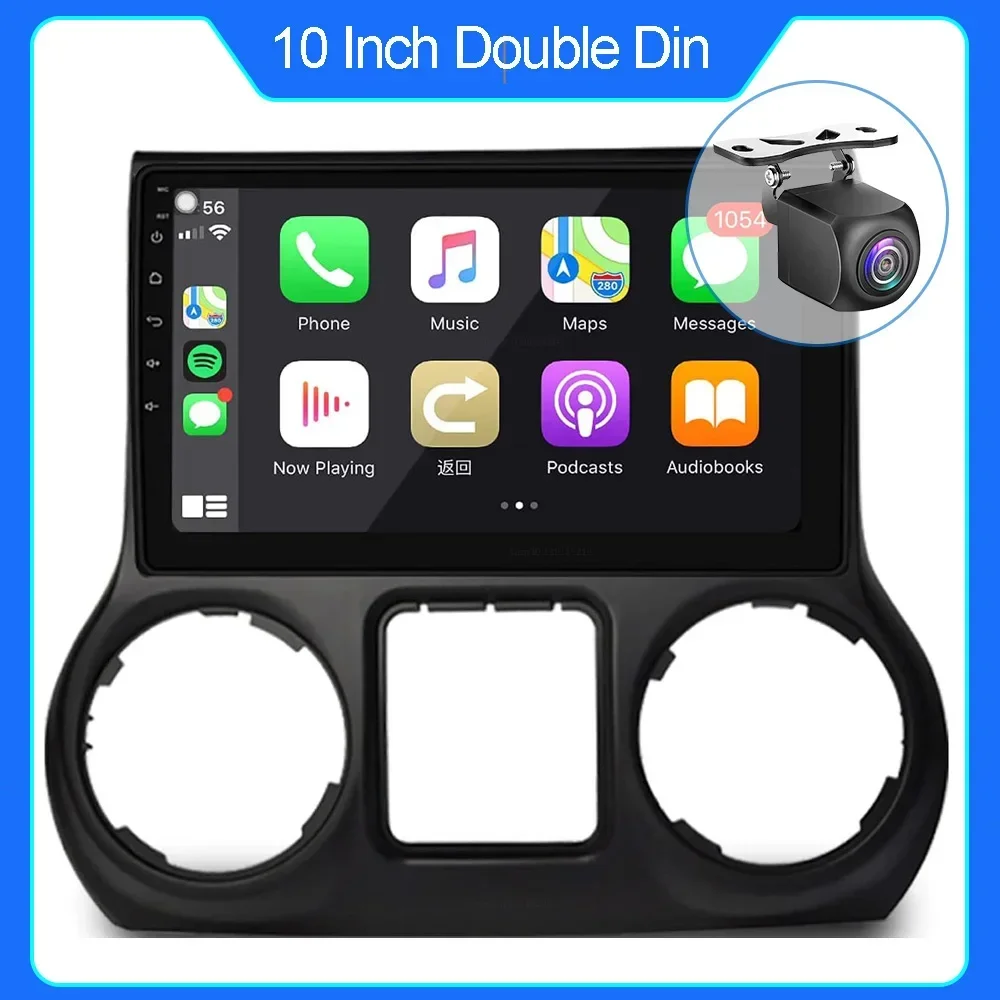 10.1 Inch in-Dash Head Unit Wireless CarPlay Android Auto Car Stereo AM/FM Radio WiFi Bluetooth GPS Navigation Car Multimedia