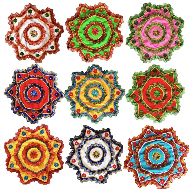 

Spinning Dance Handkerchief Yangko Octagonal Scarf 55/70cm Square Dance Rotating Dance Towel Scarf Funny Stage Performance Props