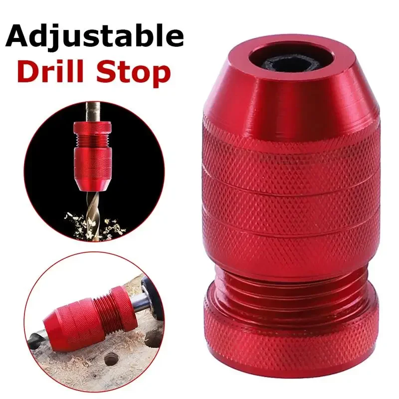 

Aluminum Alloy Adjustable Drill Stop Collar Limit Rings Locator Depth Stopper For Drilling 8-12.7mm Drill Bit Woodworking Tools