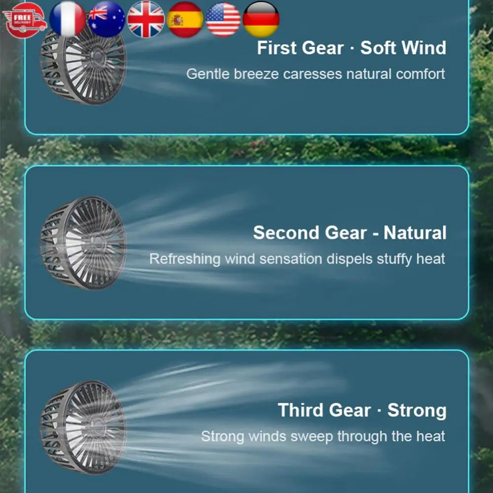 

12 В/24 В охлаждающий вентилятор для спинки автомобильного сиденья, зарядка через USB, автоматический подголовник, вентилятор, вращение на 360 градусов, автомобильный кулер для шеи для автомобиля, внедорожника