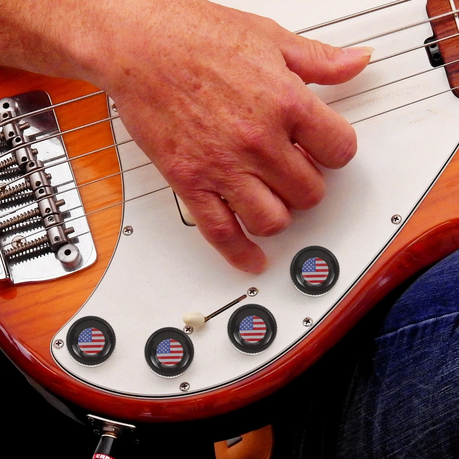 

3Pcs Electric Guitar Volume Tone Knobs Replacement Nation Flag Pattern Control Knobs Caps Guitar Supply Volume Tone Control Caps