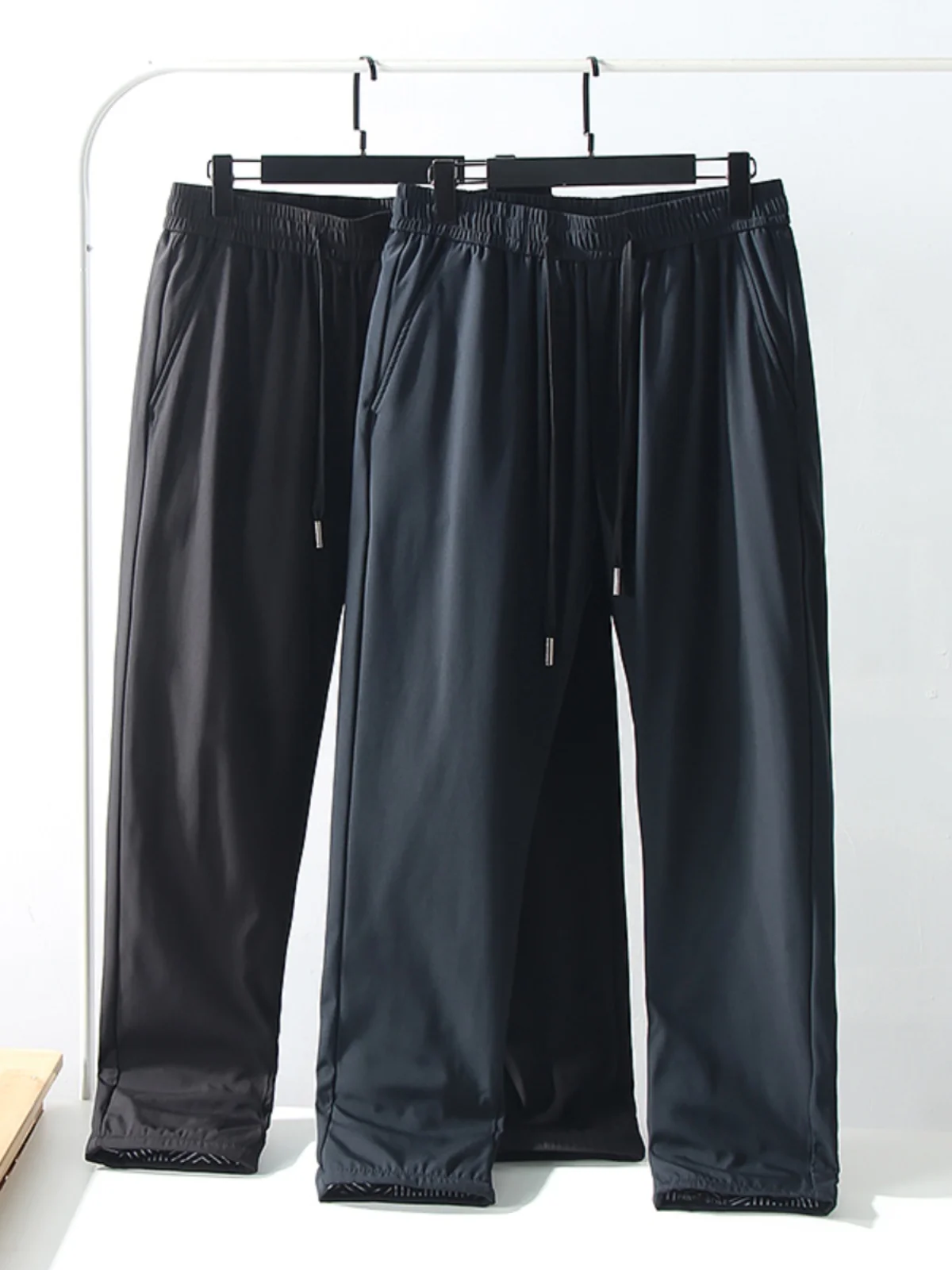 

Мужские зимние пуховые брюки с завязками, легкие, не мнущиеся, повседневные, утепленные, многослойные, теплые, длинные штаны