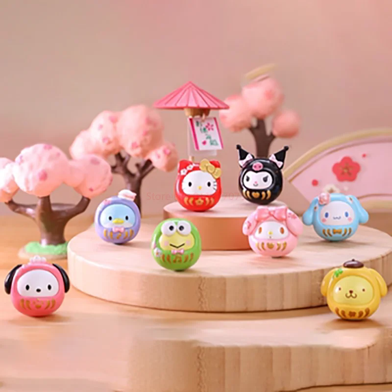 

Genuine Sanrio Anime Mini Dharma Blind Box Bag Ornament Girls' Room Decoration Tumbler Cartoon Kids Collection Toy Birthday Gift