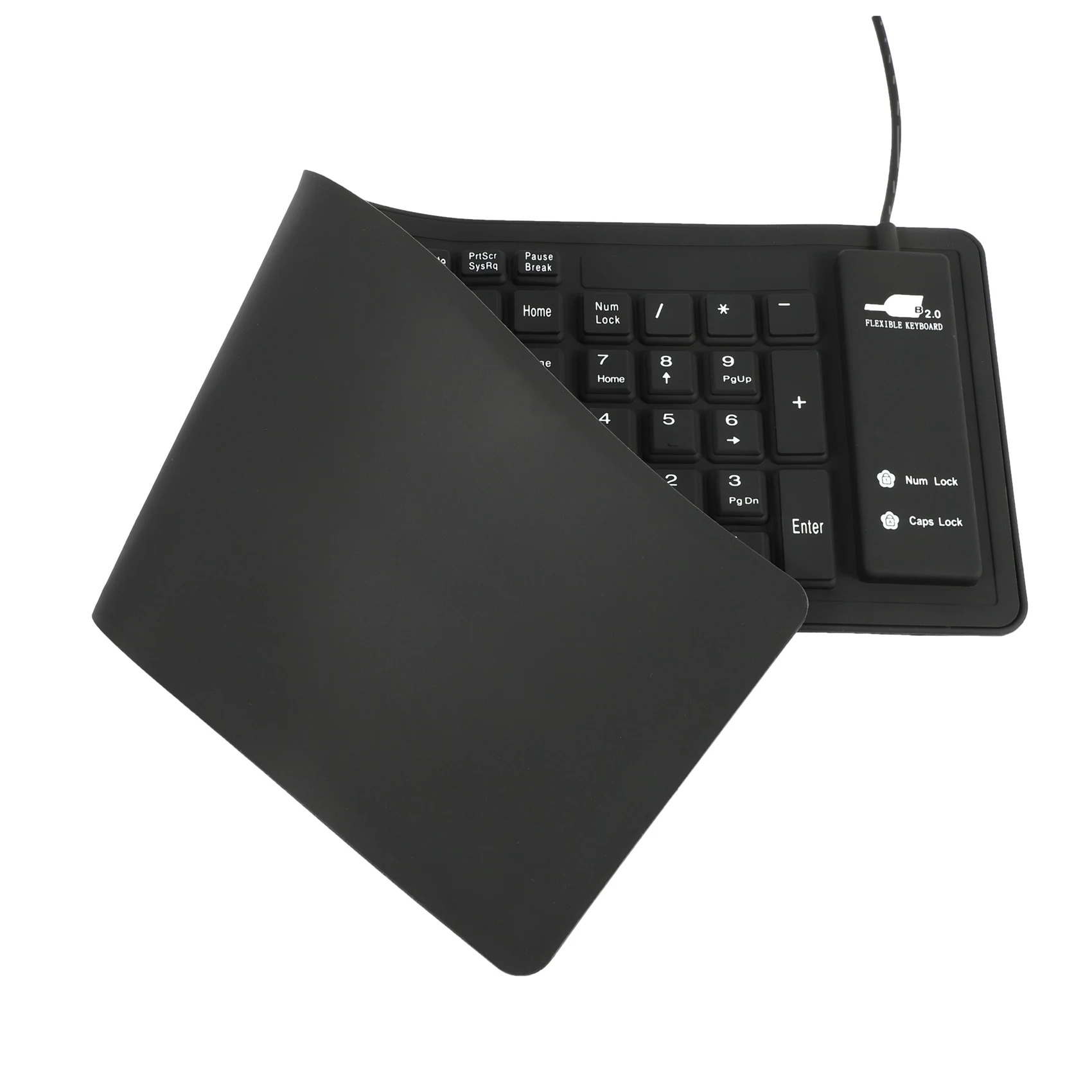 Teclado de Silicone com Layout Russo, 103 Teclas, Interface USB, Flexível, Dobrável, Com Fio, PC, Desktop, Laptop