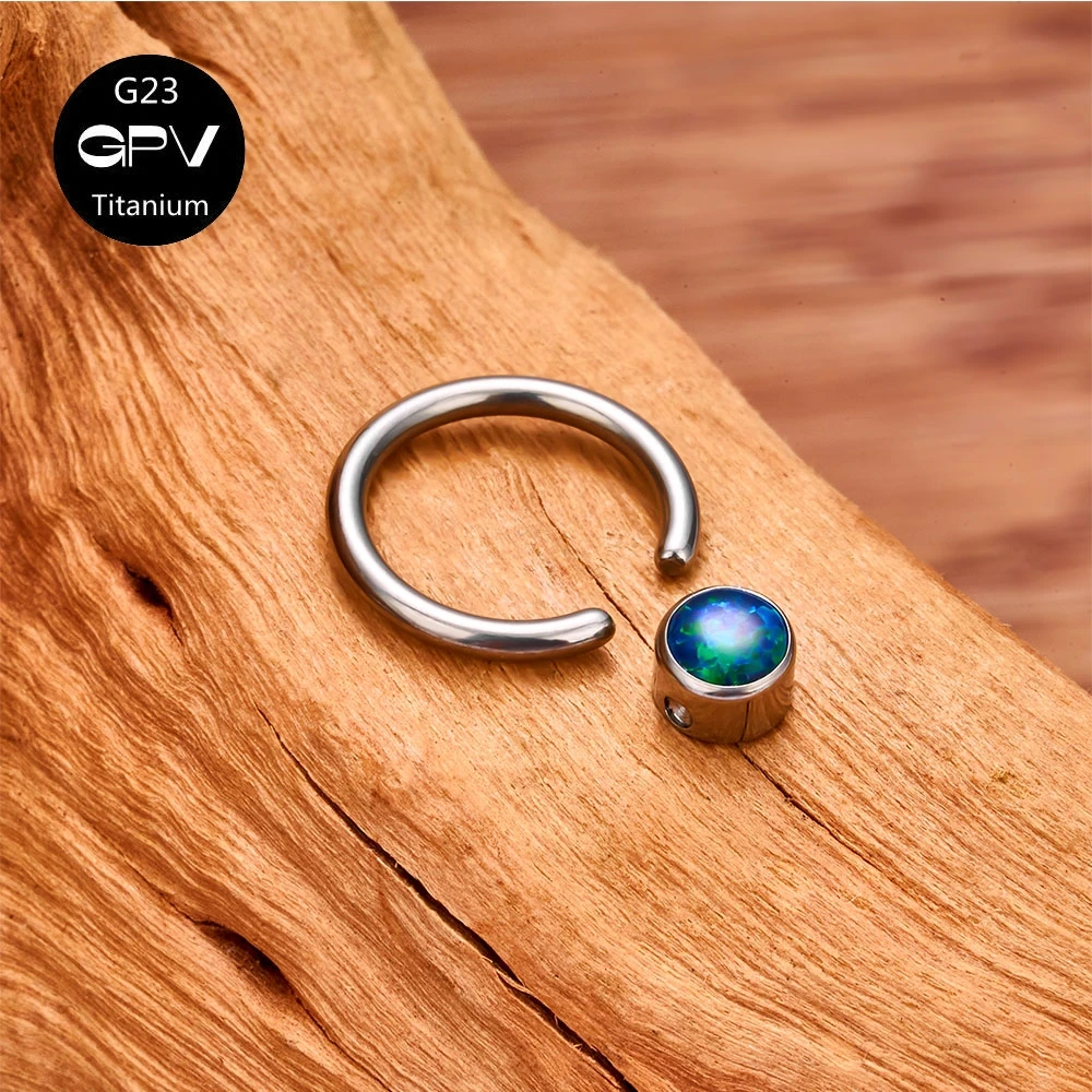 G23 Titanium Nose Ring Middle Clip Ball Popular Men\'s And Women\'s Punk Puncture Jewelry Nasal Septum Ring