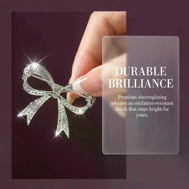 Pearl Bow Brooch for Women Small Sweater Pin Bridal Wedding Dress Accessories Elegant Daily Jewelry