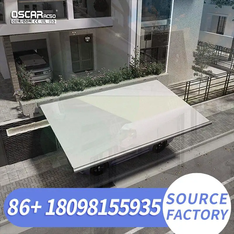 Motorized Retractable Louvered Patio Roof Waterproof Aluminum System for Garden Balcony Deck Retractable Awning