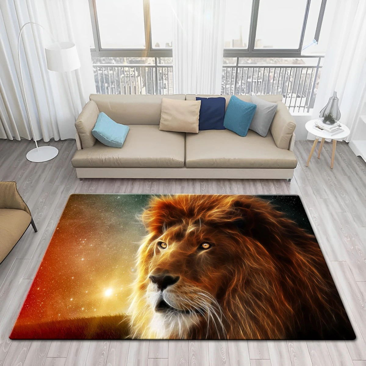 Lion Tigers Animal Pattern Entrance Doormat 40x60cm Rugs for Bedroom Living Room Welcome Mat Anti-slip Soft Flannel Carpet Tapis