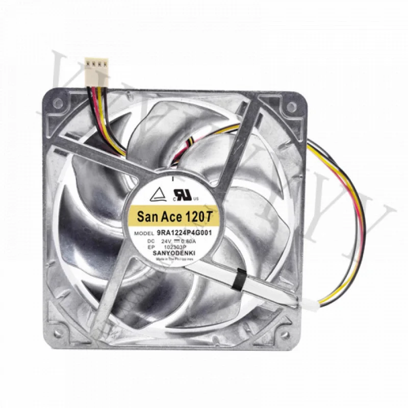 

Y+Sanyo 9RA1224P4G001 DC24V 0.8A 12025 12CM 4-Wire Metal Inverter Cooling Fan