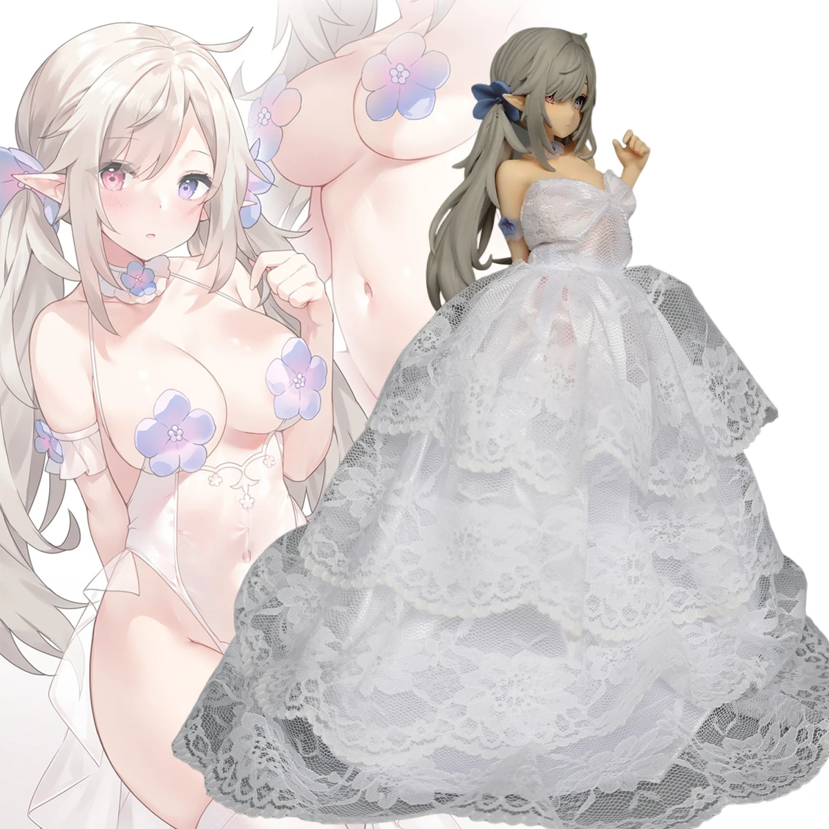 

25CM Insight Pure White Erof Nude Ver Sexy Girl Action Figures PVC Hentai Collection Doll Model Toys Festive Gift For Anime Fans