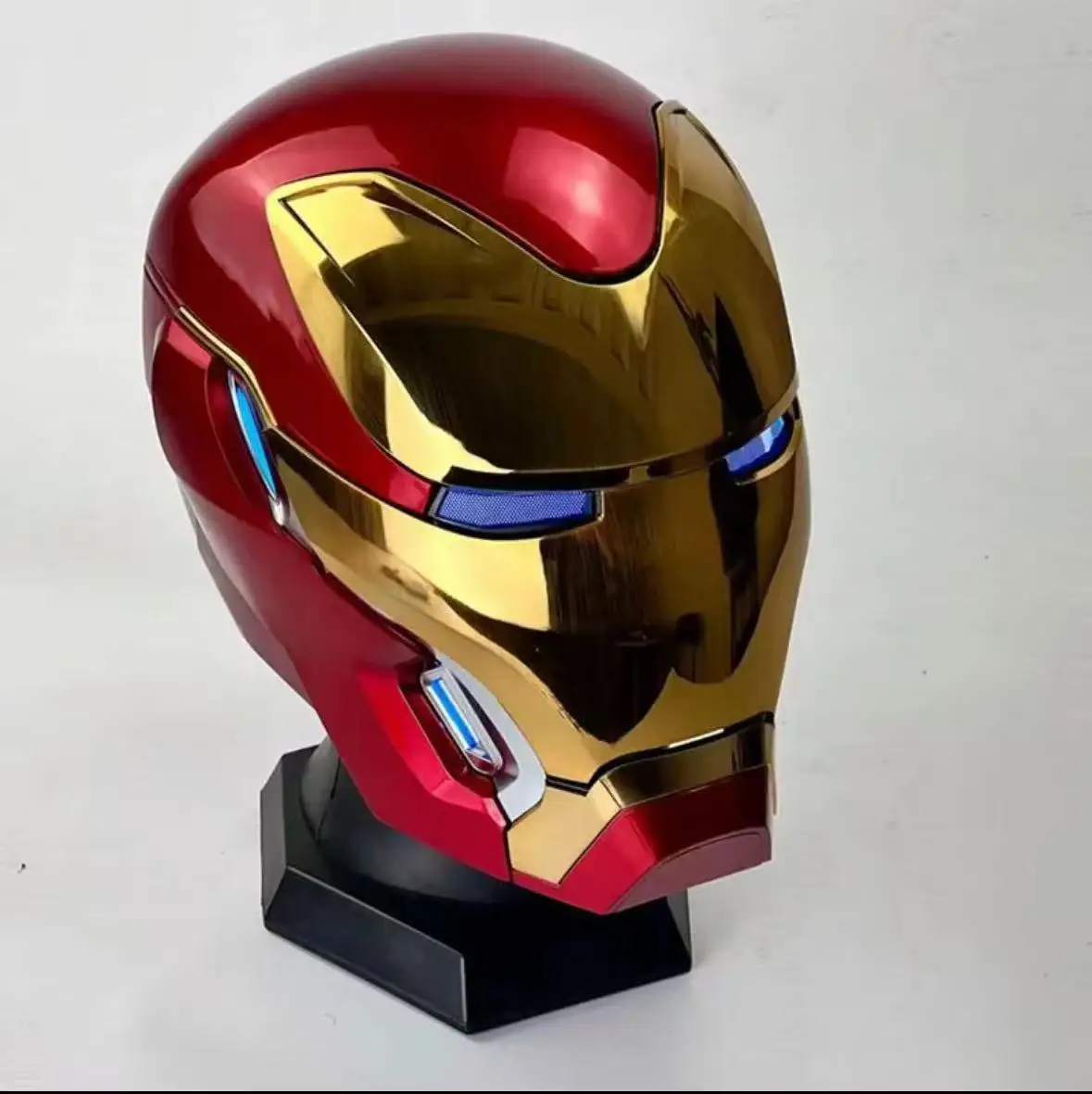 Casco Iron Man MK5 MK5 1:1, Control por voz, máquina de guerra de Los Vengadores, Cosplay con luz LED, casco de ironman de cierre electrónico, regalo