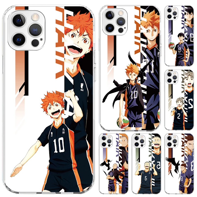 Anime Haikyuu Oya School Volleyball Phone Case for Iphone 16 15 14 13 12 Mini 11 Pro Max X XS XR 7 Plus 8 SE 2020 Soft Funda Pri