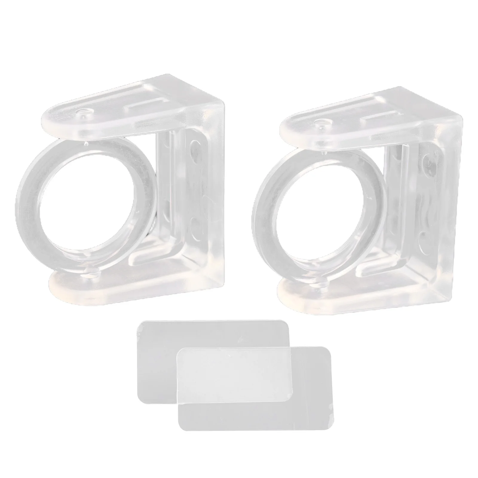 Ganchos para barra de cortina ajustables para el hogar, soporte para barra de cortina sin taladro, Clips de fijación de varilla redonda no perforados, uso versátil