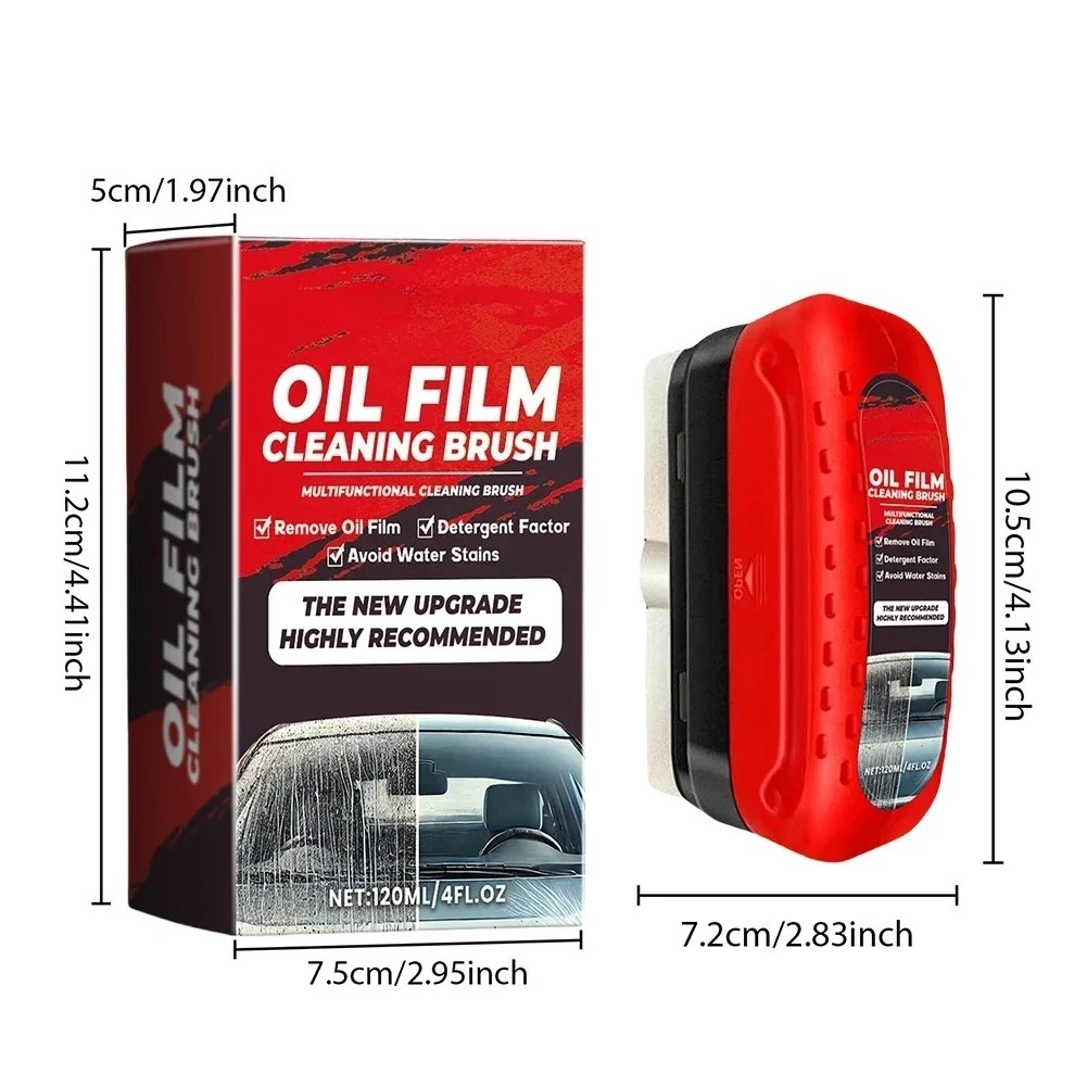 3/2/1pcs Oil Film Cleaning Brush,Glass Wipe Board Cleanin Brush Portable Effective Oil Film Cleaning Tool for Car Windshield