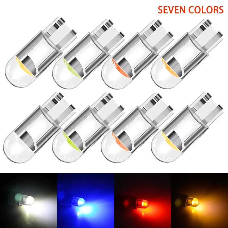 

2/10pcs Car LED Bulbs T10 W5W Canbus 168 194 COB Reading Dome Lamp Marker Wedge License Plate Light 12V Daytime Running Light