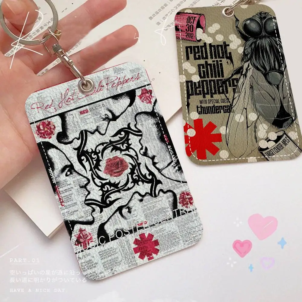 

R-Red Hot-Chili Peppers Band из мягкой искусственной кожи, прямоугольный держатель для ключей, индукционный защитный чехол для лифта, молодежный аксессуар Faion