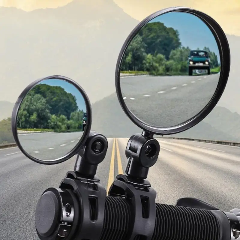 360 Degree Rotatable Bikes Rear View Glass Bikes Wide Back Sight Cycling Bikes Part Safety Rear View Glass