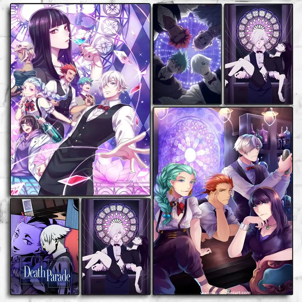 Anime Death Parade Poster Poster Room Wall Art Decor Waterproof Stickers For Home Bar Bedroom Decoration