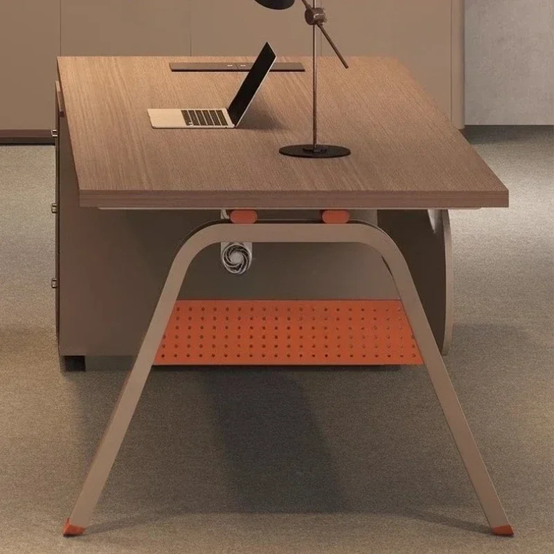 Modern Luxury Boss Desk Office Chair Desks Manager Supervisor Desk Gaming Computer Table 1.6 To 2.2 Meters Nordic Office Desks