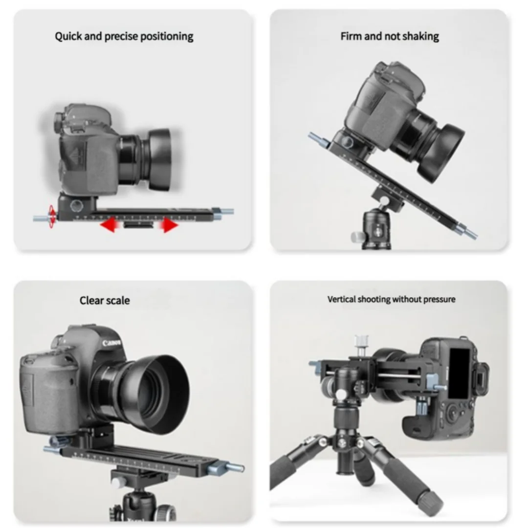 XILETU LCB-20M التصوير ماكرو دليل السكك الحديدية 1 مللي متر تعديل لكاميرات DSLR ترايبود Ballhead Arca RRS رافعة المشبك متوافق