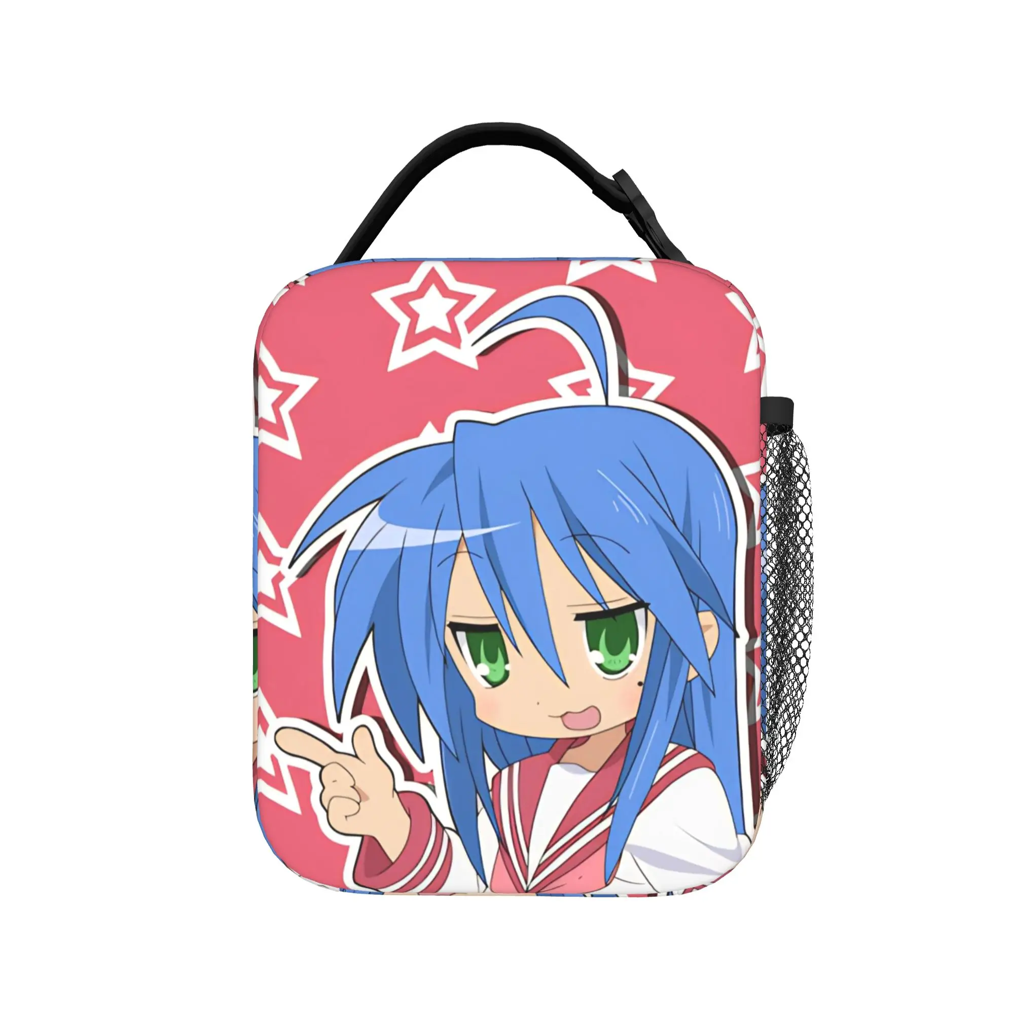 Lucky Star Manga Insulated Lunch Bag Large Izumi Konata Reusable Cooler Bag Tote Lunch Box College  Travel Girl Boy
