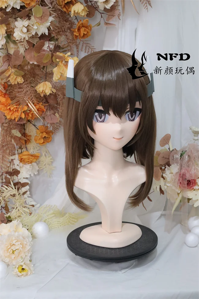 (NFD42-14)Customize Full Head With Lock Crossdress Doll  Female/Girl Japanese Anime Cartoon Character Kig Cosplay Kigurumi Mask