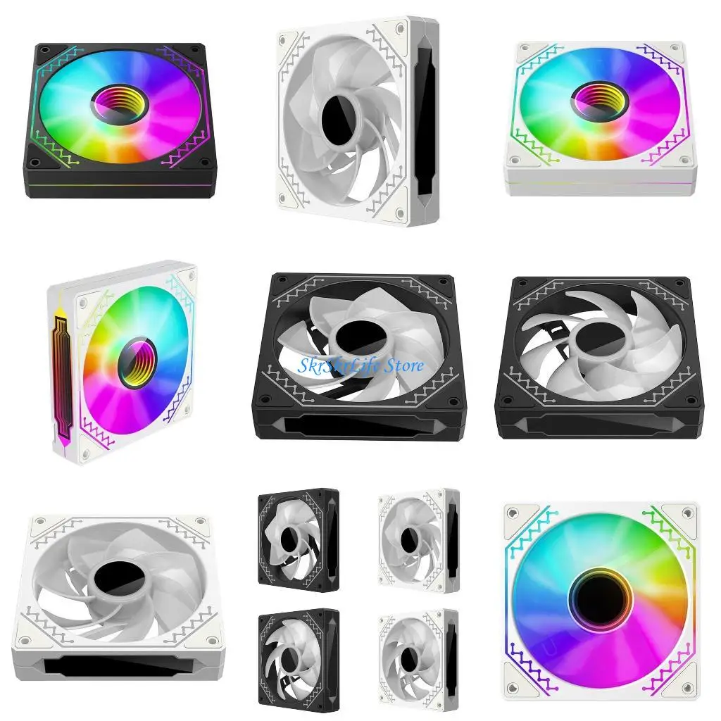 

E65E ARGB Computer Cooling Fan 58.36CFM Wind Volume Computer Fans for PC Case