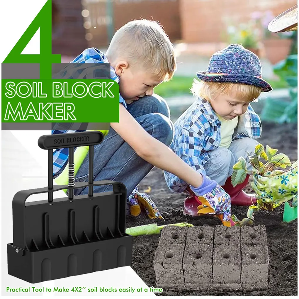 2 Inch Soil Block Maker Seedling Soil Blocker Soil Blocks Handheld Soil Blocking Tool for Garden Greenhouses Outdoor