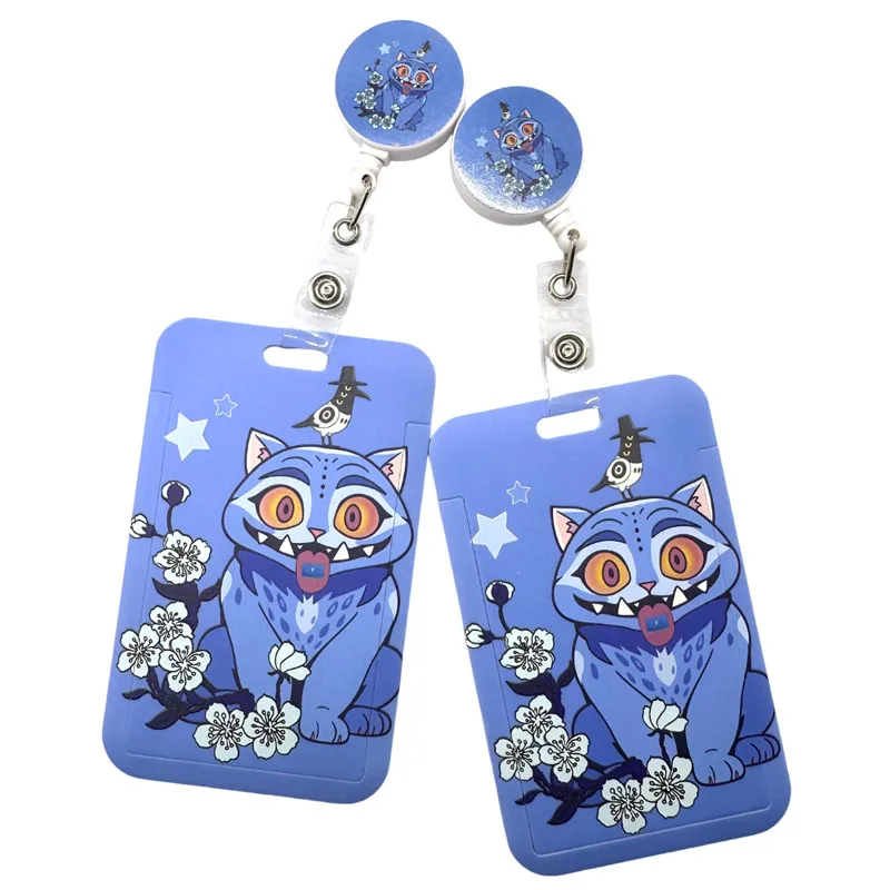 KPop شيطان الصيادين ريترو ستايل حامل أوراق الاعتماد الزهور اسهم ل مفتاح الرقبة حزام لبطاقة شارة الصالة الرياضية المفاتيح كيرينغ الهدايا #4