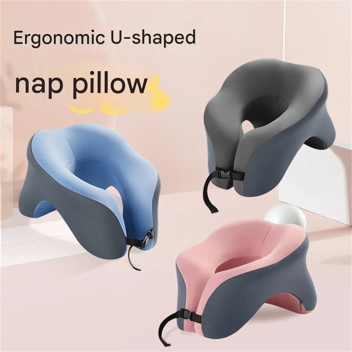 New office U-shaped nap pillow artifact multifunctional student lying down to sleep nap pillow sleeping pillow driving travel pi