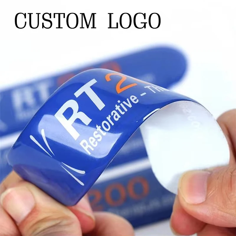 

Personalized Custom Logo 3D Soft Resin Epoxy Dome Sticker, UV Resistant Strong Adhesive Waterproof Car Label Epoxy Sticker