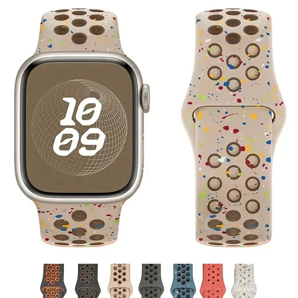 Original Silicone Strap For Apple Watch 49MM 46mm 45MM 44MM 41 42MM Sports Rubber Band Iwatch Series 11 10 9 8 7 6 SE Ultra1 2/3