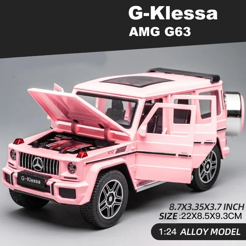 1:24 Model Car AMG Models Zinc Alloy Pull Back Toys Cars Vehicles With Sound and Light AMG Collection For Kids Boys Girls Gifts