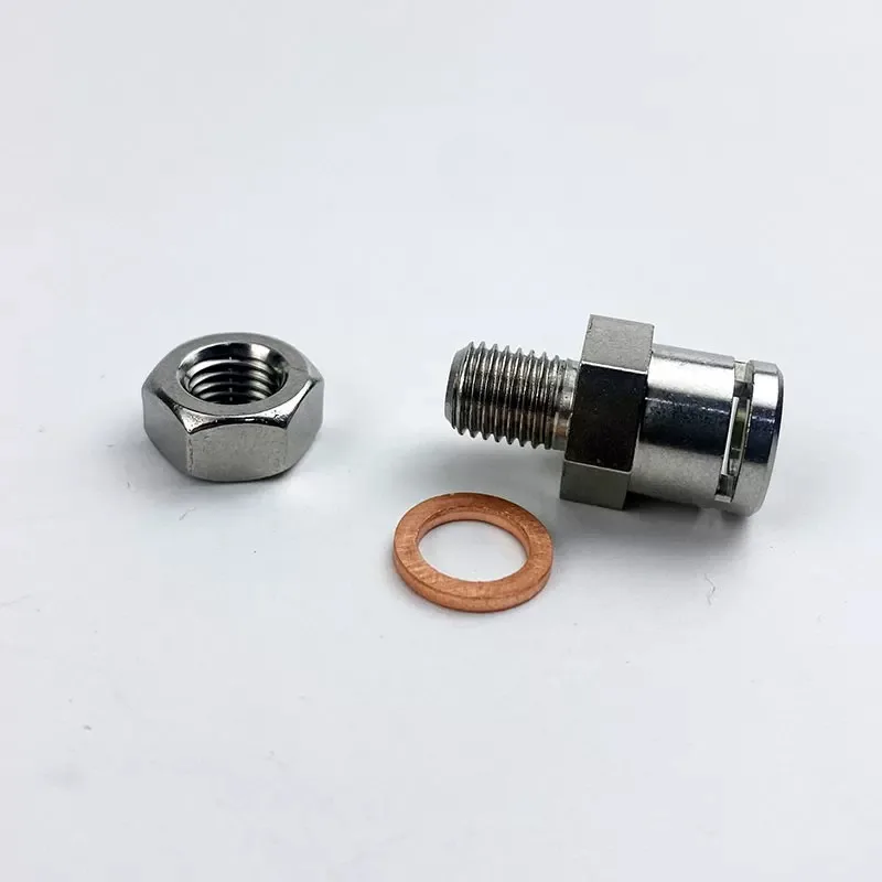 Suitable for Delong coffee machine boiler joint metal straight head+nut+gasket, ESAM2600/3000/ECAM22/110 series accessories